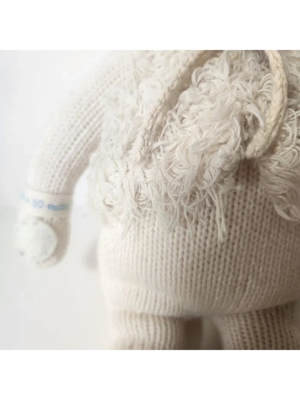 Stella Cuddle + Kind Polar Bear Knit Plush Doll‎ Cream Handmade Peru 13 Inch